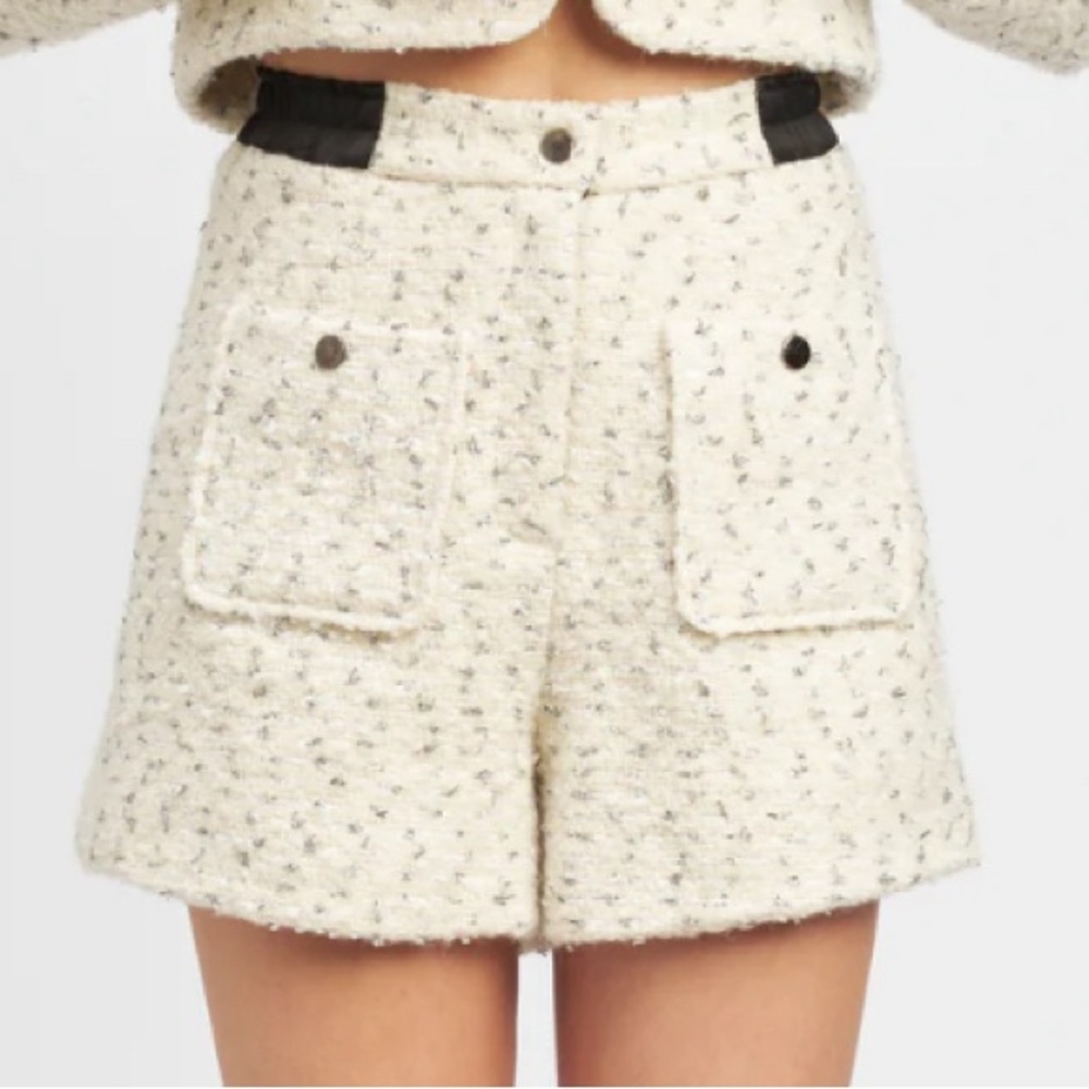 En Saison Hayes Tweed Shorts New - Picture 6 of 7